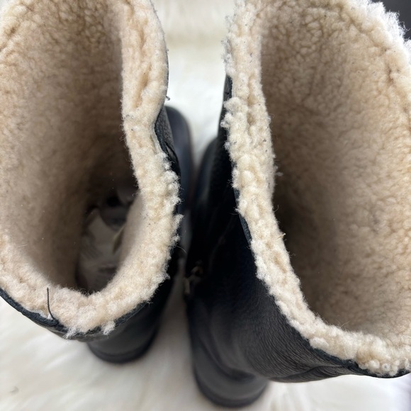 UGG Bellevue Tall Winter Fur Leather Boots  size 9 - Picture 8 of 11